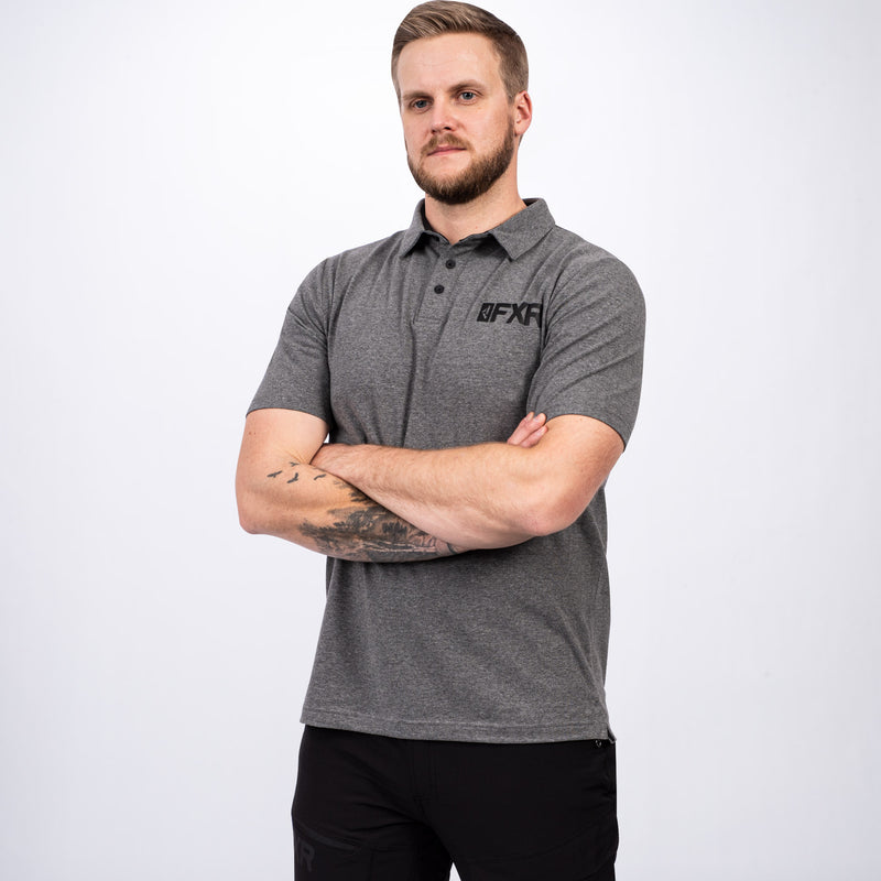 EvoTechPoloShirt_M_GreyHeathBlk_201360-_0710_Front