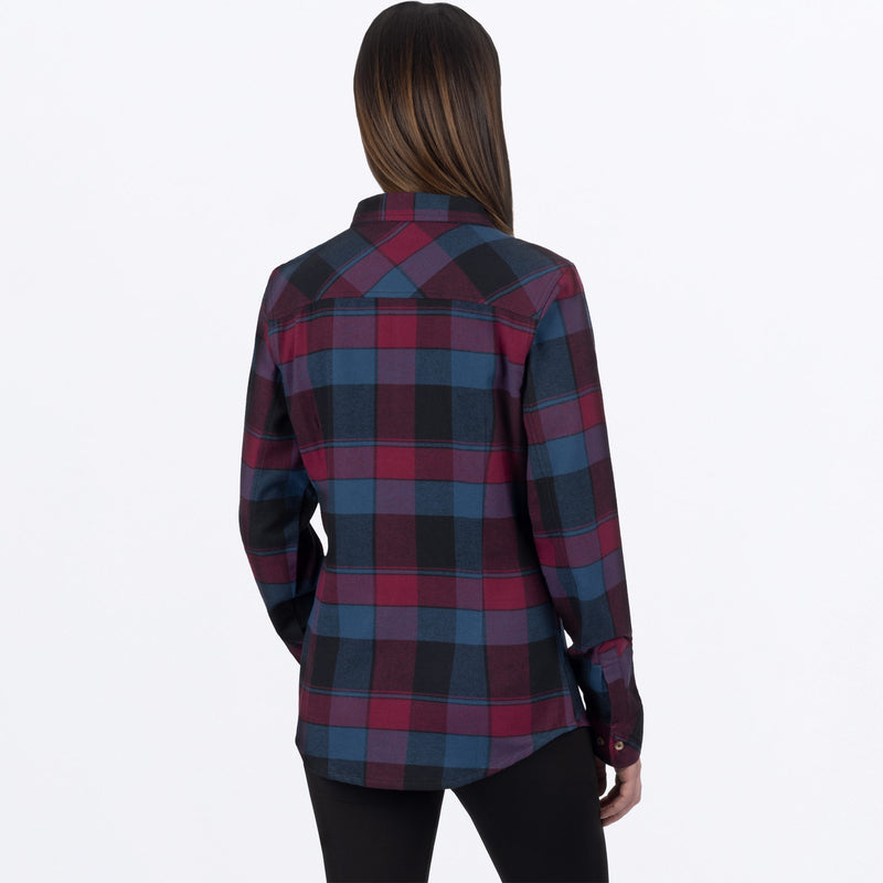 Timber_Flannel_Shirt_W_DarkSteelMerlot_231209-_0327_Back